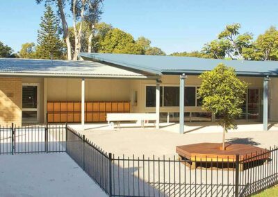 Prep classroom for pre-school children with central service facility